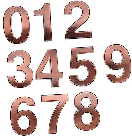 ORFOFE Hausnummer Aufkleber 10 Stück 10cm Selbstklebend Digitales Türschild Türnummer Briefkasten Fenster Auto Wetterfest Adresse Türetikett Hausadressennummern 0–9