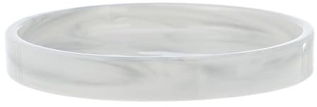 LIFKOME Marmor Tablett Rund 8 Zoll Nordic Stil Keramik Schmuckablage Und Badezimmer Aufbewahrung Platte Für Zuhause Und Festliche Dekoration