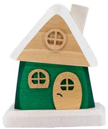 Holzwaren Egermann großes Räucherhaus aus Holz - Hübsches Rauchhaus in der Farbe: Grün - Maße: ca. 15 x 13 x 8 cm - Made in Germany
