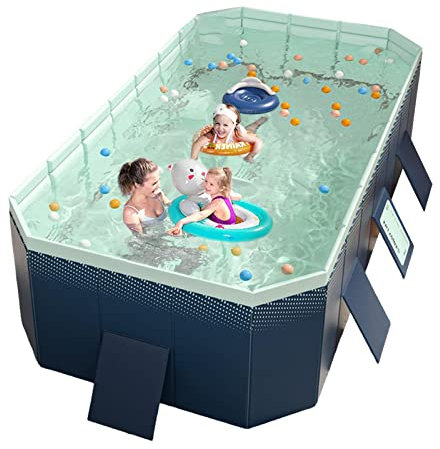 Faltbarer Pool, 3 Meter aufblasbarer Pool, verdickter tragbarer Badewannenpool, Rutschfester PVC-Kinderpool, tragbares Planschbecken ohne Installation, Indoor-Außenbadepool für Erwachsene und Kinder