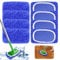 8 Stück Bodentücher Tücher Mikrofaser Set für Swiffer, Tücher Wiederverwendbare für Swiffer Sweeper Mop, Nass Trocken Wischmopp Bezug für die Reinigung von Hartböden und Holzböden (Blau)