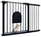 Froadp Türschutzgitter Baby Treppengitter 105-115cm Kindergitter ohne Bohren Türgitter mit Tür für Hunde und Katzen Beidseitig Schwenkbar Absperrgitter Automatisch Haustier Gittertür, Schwarz