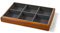 Oirlv Massivholz 6 Gitter Schmucktabletts,Stapelbar, Organizer Für Schmuck,Schmuckhalter(Dunkelgrau)