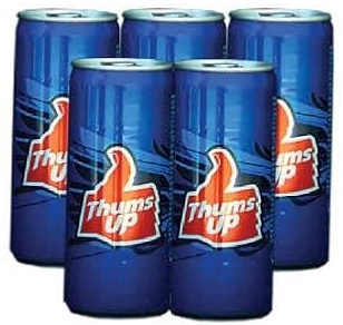 Generic Cans Thums Up (Bundle von 5 x 300ml) - Erfrischender indischer Softdrink