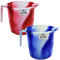 Plastic Water Jug 1.5L Mug with Handle Ideal for Bathroom Kitchen Day to Day Use (Set of 2 Blue & Red)