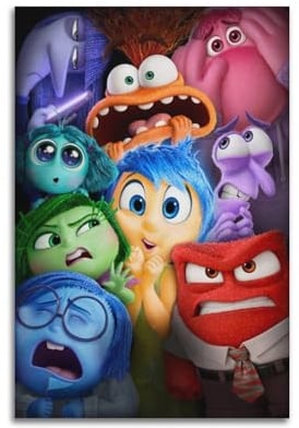 KIUYGPPJ Filmposter Inside Out, dekoratives Gemälde, Leinwand, Wandposter und Kunstdruck, moderne Familienschlafzimmer-Dekoration, Poster, 20 x 30 cm