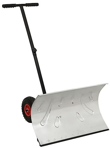 INLIFE Spazzaneve Manuale con Ruote Casa e Giardino, Prato e Giardino (12,1KG)