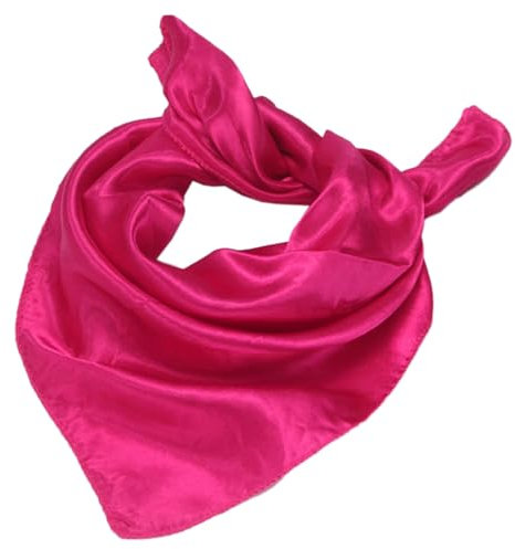Whakano Einfarbig Seidenschal Damen 50x50cm,Elegante Seidentuch Kopftuch,Bandana,Quadratische Schals,Klein Weich Quadratisch Seidenschal,Handgelenkriemen,Stirnbänder,Geschenkfür Damen Frauen,Rosenrot