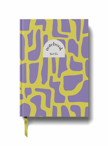 Yop & Tom Notizbuch, liniert, A5, Violette Inseln, gebundenes Tagebuch, mittelliniert