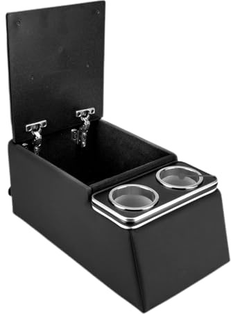 Auto-Armlehnen-Aufbewahrungsbox, Auto-Rücksitz-Armlehnen-Box, Rücksitzbank-Konsolen-Box, Center-Konsole-Box für, zentrale Armlehnen-Box, große Aufbewahrungsbox mit Getränkehalter