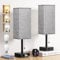 Kakanuo Lot de 2 Lampe de Chevet, 3 Couleur Modes avec Ports de Charge USB-A+C Ampoule LED Interrupteur à Chaînette, Lampe de Table pour Chambre à Coucher Salon Bureau Chambre d'enfant Hôtel