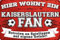 20x30cm Blechschild für Fußball Fans, hier wohnt ein Kaiserslautern Fan – Wandschild, Türschild, Torschild, lustiger Fussball Spruch, Fanartikel