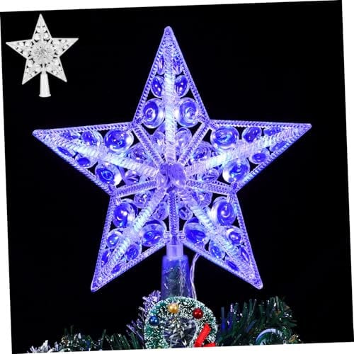 CAXUSD Led Christmas Tree Top Star Small Christmas Tree Star Shape Decor for Festive