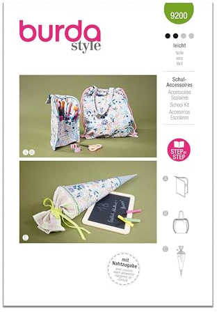 Burda Style Sewing Pattern B9200 School Kit Accessories