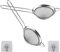 Lot de 2 mini passoires à mailles fines en acier inoxydable de 8 cm - Idéales pour tamiser, égoutter, égoutter, tamiser les ingrédients secs, la farine, les pâtes, le riz, le thé