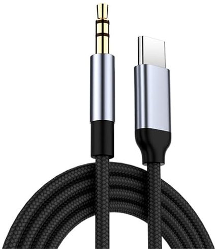 JADAYA USB C auf Klinke AUX Kabel, USB C zu 3,5mm Jack Auto Kopfhörer Adapter Nylon Geflochtene Aux Kabel für iPhone 15 Pro Max/15 Plus, Samsung Galaxy S23/S22/S21 Ultra, Huawei P40/Mate40 (1.5 Meter)