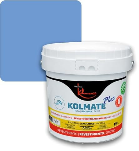 Kolmer Pintura Fachadas Antimoho KOLMATE PLUS (Azul, 15 Litros)