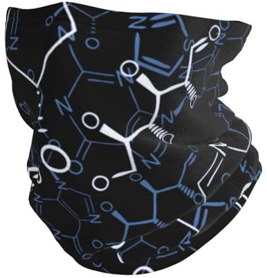 Poadnly Halsmanschette, weicher Gesichtsschutz, Nackenwärmer, Halbmaske, Schal, Sturmhaube,Chemische Chemie Symbole