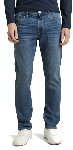 Tom Tailor Herren 1048364 TTMARVIN Straight Jeans Mit Stretch, 10119 - Used Mid Stone Blue Denim, 32W / 32L EU