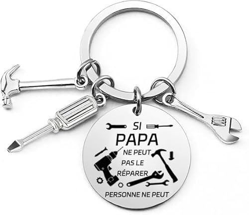 YZLPLP Cadeau Fete Des Peres Porte-clés Cadeau Papa Porte Clés de Papa Cadeau pour Papa Cadeau Fete Des Peres Original Cadeau Anniversaire Papa Cadeaux Homme Cadeaux Papa de Fille Fils Cadeau Papa (2)