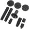 Abaodam 10Pièces Kit de Accessoires de Fontaine Solaire pour Bassin et Jardin Pompe à Eau Alimentée par Solaire pour Effets de Pulvérisation pour Ponds et Abreuvoirs à Oiseaux
