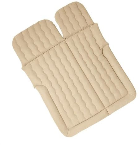 Aufblasbares Bett Fürs Auto, SUV-Camping-isomatte, Beflockte PVC-luftmatratze, Doppelventil Gegen Auslaufen, Aufblasbares Bett Für Den Kofferraum (Beige Size 1)