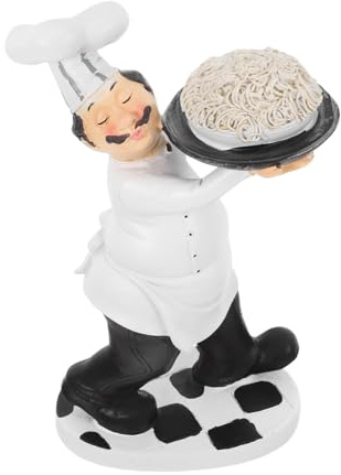 Healifty Europäische Harz Kochstatue Ramen Chef Küchenchef Deko Für Restaurant Bistro Café Tischdekoration