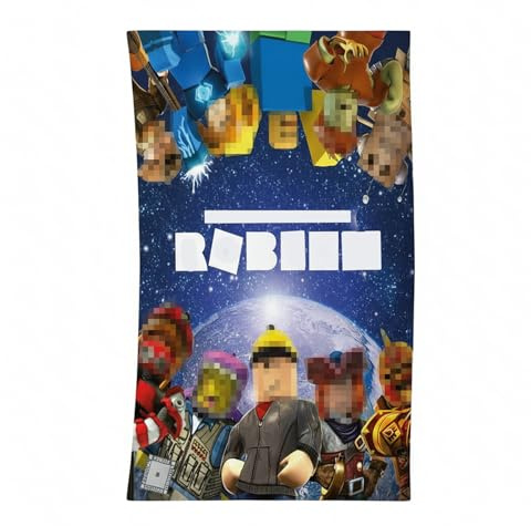 ZXHBPPBF Gaming Roblx Decke, 150cm x 130cm Anime Flanelldecke Decke für Zocker & Gamer