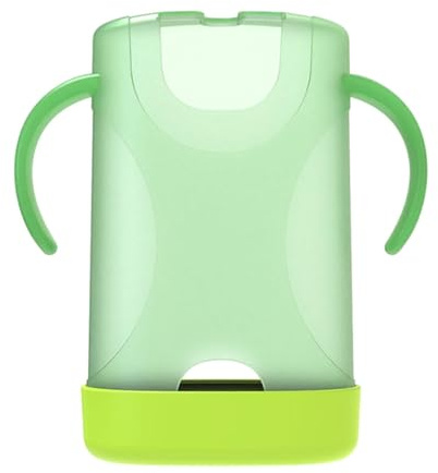 predolo Support pour jus de Fruits pour Enfants, Facile à saisir, Coque Rigide, sans désordre, Confortable et Portable, 15 x 13,4 cm, Vert