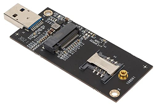 Hamwesh Adattatore da M.2 a USB, Scheda Adattatore da USB 3.0 NGFF a 3.0 con Slot per Scheda SIM, Supporto Plug and Play e Chiave B, WWAN LTE per PC Desktop Laptop