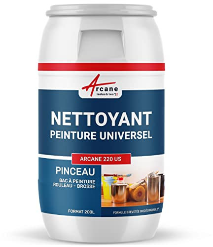 Nettoyage pinceau Solvant peinture Diluant tous types de peintures vernis lasure Brosse rouleau - 200 L - ARCANE INDUSTRIES