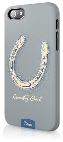 Tirita Phone Case Compatible with iPhone 5 / 5s / SE 2016 Hard Cover Western Horses Cactus