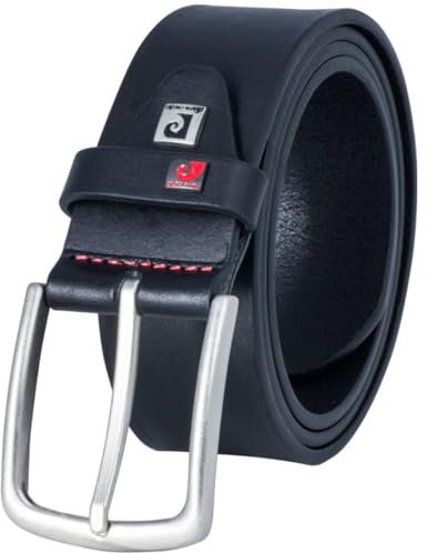 Pierre Cardin Leder-Gürtel Herren 40 mm breit, Gürtel Herren Vollrindleder schwarz, Größe/Size:110, Farbe/Color:schwarz