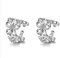 BROWOL Ohrringe ohrclips ohne löcher Damen Mädchen Rose hohl Blumen Sterling Silber Ohrklemme