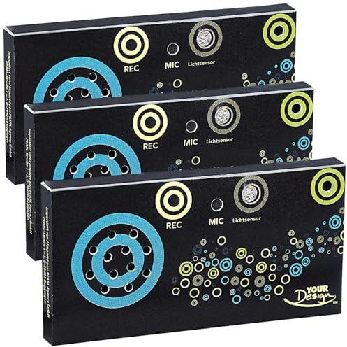 Your Design Soundmodul Grußkarte: 3Er-Set Gruß-Modul für Geschenkpäckchen, mit Aufnahme und Lichtsensor (Soundmodul für Päckchen, selbst bespielen, Sprachmodul besprechen)