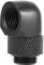 Richer-R G1/4 Zoll Gewinde Adapter, 90 Grad Drehwinkel PC Wasserkühlung Fitting Adapter,Messing G1/4 Gewinde Elbow Barb Stecker für Rohr PC Wasserkühlung Silberig/Schwarz(Black)