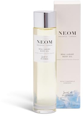 NEOM- Real Luxury Body Oil, 100ml | Lavender & Rosewood | Hydrate & Nourish | Scent to De-Stress