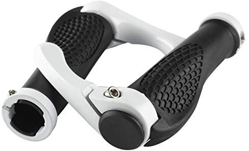 Andux Zone Fahrrad Lenkergriffe für MTB Flooding Bike Horn Typ ZXC-CB02(Weiß)