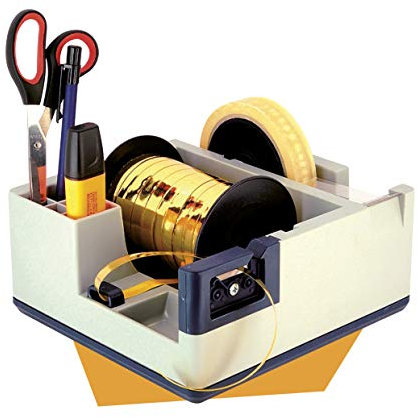 Alevar Dispenser da Scrivania per Nastro Adesivo e Nastro Confezioni Regalo con Portapenne e Portaoggetti