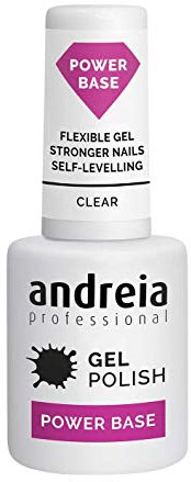 Andreia Professional Clear Gel Nail Polish - High Viscosity Base for Stronger Nails - Builder Base for Small Nail Extensions - Vegan - 10.5 ml