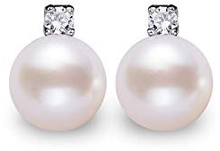VIKI LYNN Boucles d'oreilles perle en argent fin 925 et zircon boucles d’oreilles clous pour mariage fiançailles parfait cadeau d’anniversaire fête des mères Saint-Valentin