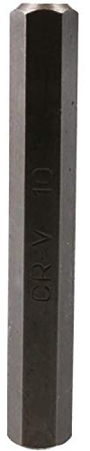 10mm Hex Allen Key Bit 75mm Length 10mm Shank Chrome Vanadium Hardened Tip
