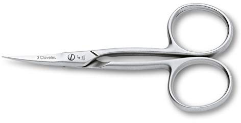 3 Nails Curved Scissors Cuticulas with Fine Tip and Sharpened Scissors Fine Points Stainless Steel Accessories Manicure No Tear Skin 10 cm 4 Inches