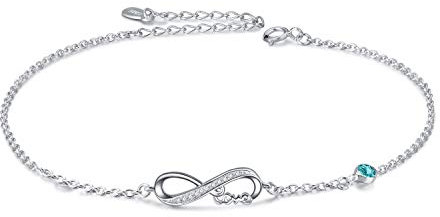 AOBOCO Infinity Armband Damen Sterling Silber 925 Unendlichkeitszeichen Armbänder
