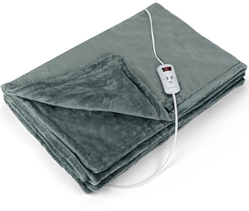 ProfiCare® Heizdecke | Wärmedecke Heizdecke mit Timer 1-9 Std. | Schnellaufheizung | 10 Stufen | Maschinenwaschbar bis zu 40 °C | Heizdecke ca. 130 x 180 cm | für wohltuende Wärme | PC-WZD 3061