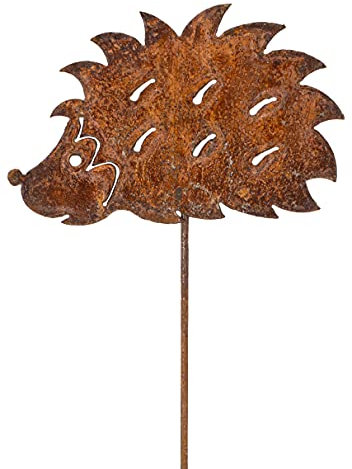 B2S BACK2SEASON Igel Stecker Rost Metall Edelrost Herbstdeko Garten Beetstecker Dekoration stecken Tierfigur Tierstecker