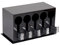 Mind Reader Soporte para utensilios de cocina, dispensador de cubiertos, clasificador de cubiertos para restaurante, comedor, picnic, negro, 5 compartimentos