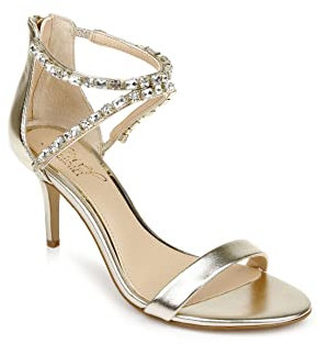 Badgley Mischka Damen Celine Sandale mit Absatz, Gold, 38 EU