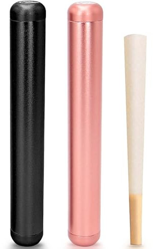 OZCHIN Aluminium-Metallröhrchen Container 10 cm - Passt in King-Size, luftdicht, leicht, Passt in die Tasche, Ideal für Unterwegs, Weihnachtsgeschenke für Frauen Männer