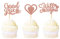 Blumomon Cupcake-Aufsätze mit Aufschrift We Will Miss You, glitzerndes Herz, Glück, Cupcake-Picks, Dekorationen für den Ruhestand, Motto-Party-Zubehör, Roségold, 36 Stück